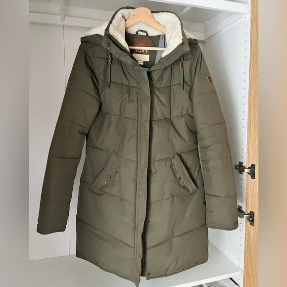 Roxy Ellie Hooded Waterproof Puffer Jacket Sz Small (no fur included) - Picture 2 of 8